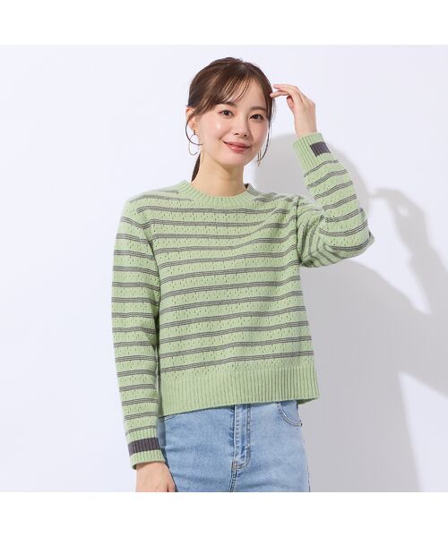 Liliane Burty ECLAT（Sサイズ） / リリアンビューティ エクラ ニット・セーター | プルオーバーボーダーニット | 詳細3