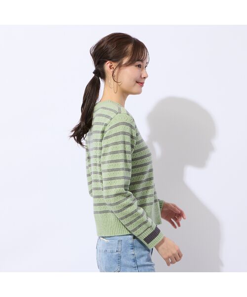 Liliane Burty ECLAT（Sサイズ） / リリアンビューティ エクラ ニット・セーター | プルオーバーボーダーニット | 詳細4