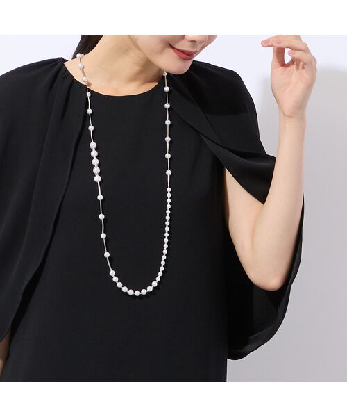 Liliane Burty ECLAT（Sサイズ） / リリアンビューティ エクラ ミニ丈・ひざ丈ワンピース | 【洗える・防しわ性】ケープ風ブラックワンピース | 詳細7