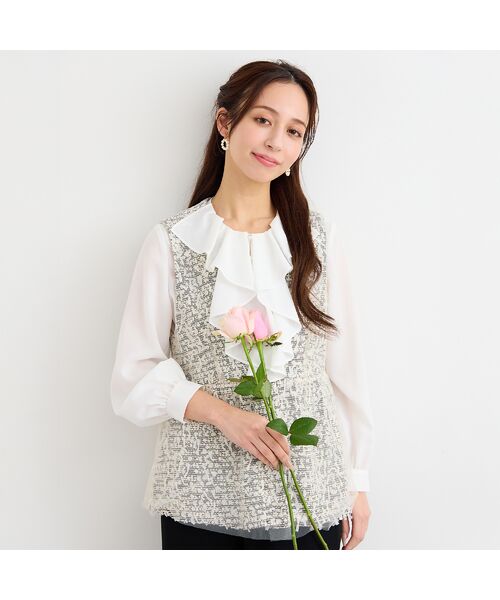 Liliane Burty ECLAT（Sサイズ） / リリアンビューティ エクラ シャツ・ブラウス | フリル衿ブラウス | 詳細8