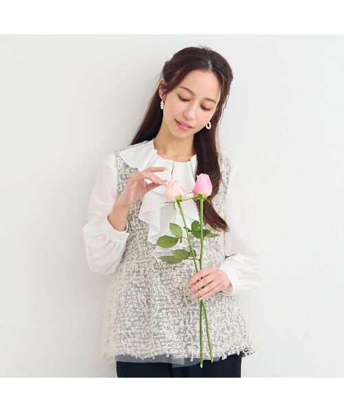 Liliane Burty ECLAT（Sサイズ） / リリアンビューティ エクラ シャツ・ブラウス | フリル衿ブラウス | 詳細9