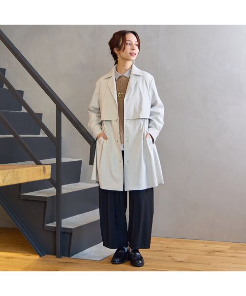 Liliane Burty ECLAT（Sサイズ） / リリアンビューティ エクラ シャツ・ブラウス | 【洗える】ロンドンストライプ切り替えブラウス | 詳細10