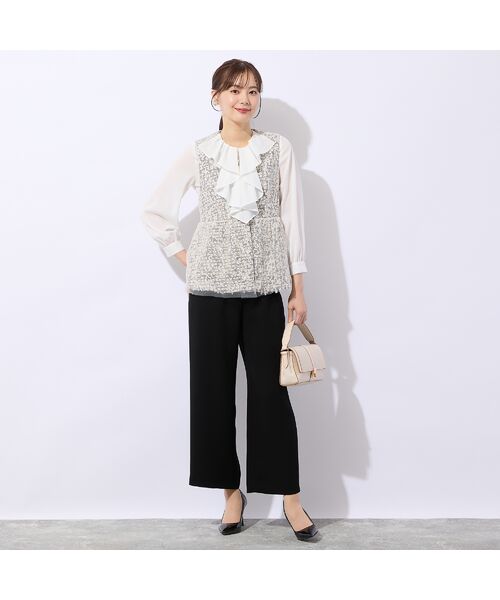 Liliane Burty ECLAT（Sサイズ） / リリアンビューティ エクラ その他パンツ | 【セットアップ可】ダブルクロスノーカラージャケット | 詳細8