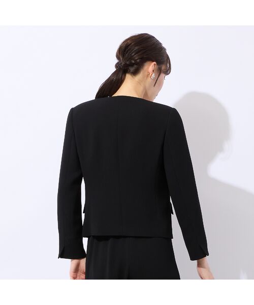 Liliane Burty ECLAT（Sサイズ） / リリアンビューティ エクラ ノーカラージャケット | 【セットアップ可】ダブルクロスノーカラージャケット | 詳細3
