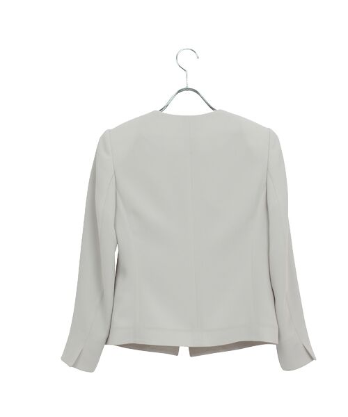 Liliane Burty ECLAT（Sサイズ） / リリアンビューティ エクラ ノーカラージャケット | 【セットアップ可】ダブルクロスノーカラージャケット | 詳細4