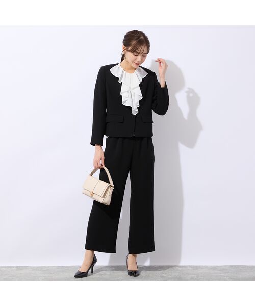 Liliane Burty ECLAT（Sサイズ） / リリアンビューティ エクラ ノーカラージャケット | 【セットアップ可】ダブルクロスノーカラージャケット | 詳細6