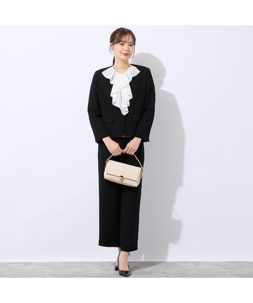 Liliane Burty ECLAT（Sサイズ） / リリアンビューティ エクラ ノーカラージャケット | 【セットアップ可】ダブルクロスノーカラージャケット | 詳細7