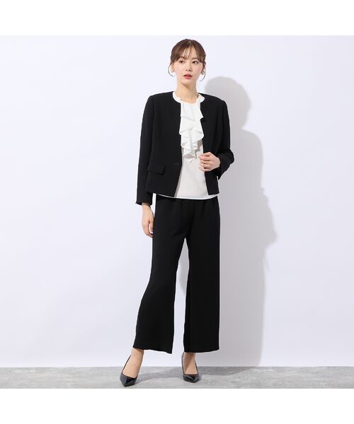 Liliane Burty ECLAT（Sサイズ） / リリアンビューティ エクラ ノーカラージャケット | 【セットアップ可】ダブルクロスノーカラージャケット | 詳細9