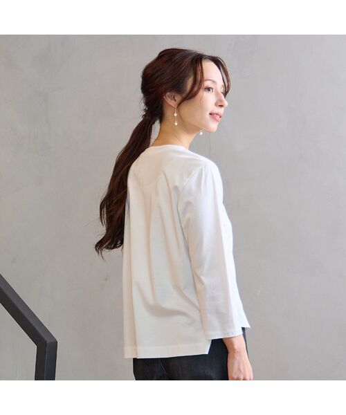 Liliane Burty ECLAT（Sサイズ） / リリアンビューティ エクラ カットソー | 【洗える】プリント×スパンコールTシャツ | 詳細1