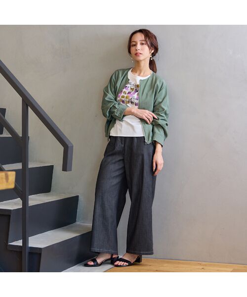 Liliane Burty ECLAT（Sサイズ） / リリアンビューティ エクラ カットソー | 【洗える】プリント×スパンコールTシャツ | 詳細3