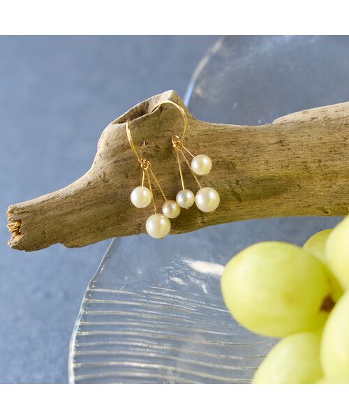 Liliane Burty ECLAT（Sサイズ） / リリアンビューティ エクラ ネックレス・ペンダント・チョーカー | 【オンラインショップ限定】アコヤパール×淡水パールフックピアス（ゴールド）