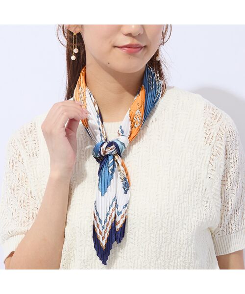 Liliane Burty ECLAT（Sサイズ） / リリアンビューティ エクラ バンダナ・スカーフ | バッグプリント　ウォッシャブルプリーツスカーフ | 詳細3