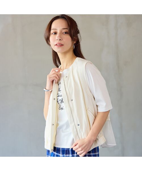 Liliane Burty ECLAT（Sサイズ） / リリアンビューティ エクラ ベスト | 【洗える】サラデニ×メッシュベスト | 詳細1