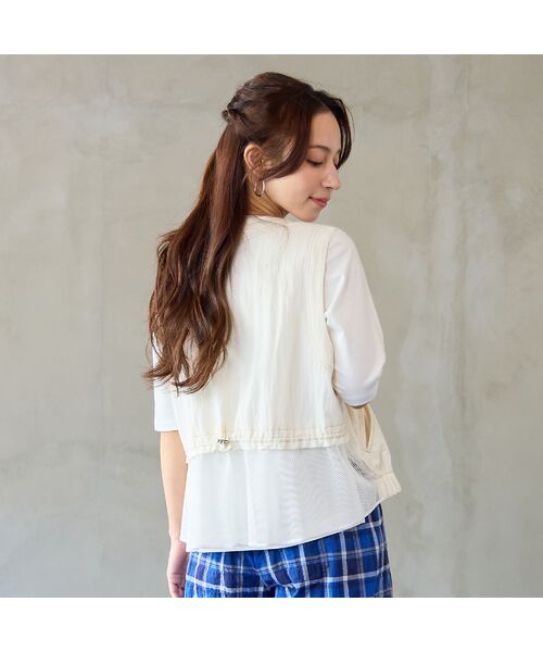 Liliane Burty ECLAT（Sサイズ） / リリアンビューティ エクラ ベスト | 【洗える】サラデニ×メッシュベスト | 詳細3