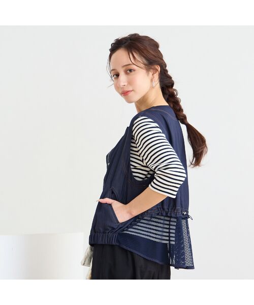 Liliane Burty ECLAT（Sサイズ） / リリアンビューティ エクラ ベスト | 【洗える】サラデニ×メッシュベスト | 詳細8