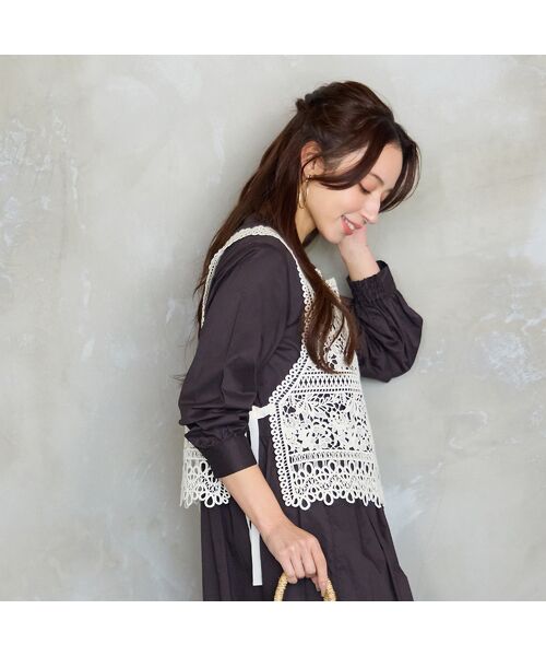 Liliane Burty ECLAT（Sサイズ） / リリアンビューティ エクラ ベスト | 【洗える】ケミカルレースビスチェ | 詳細2