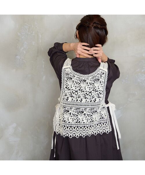 Liliane Burty ECLAT（Sサイズ） / リリアンビューティ エクラ ベスト | 【洗える】ケミカルレースビスチェ | 詳細3