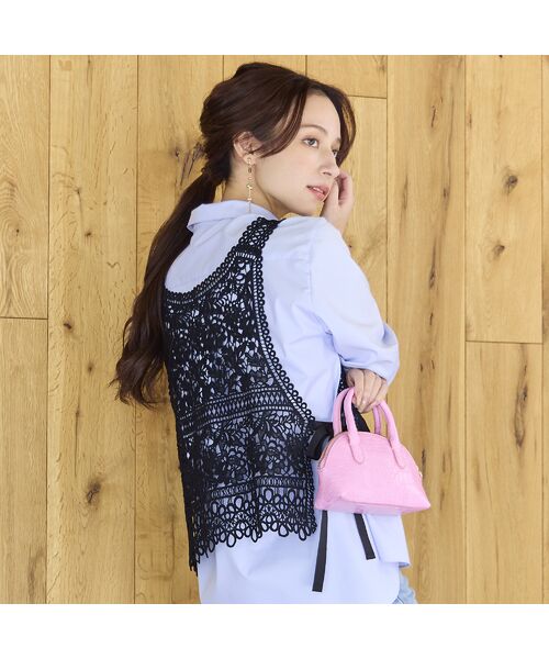 Liliane Burty ECLAT（Sサイズ） / リリアンビューティ エクラ ベスト | 【洗える】ケミカルレースビスチェ | 詳細7