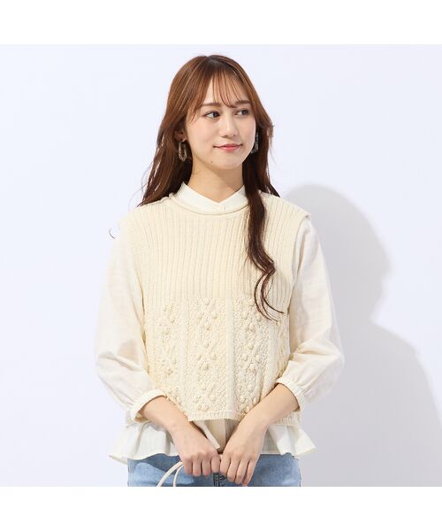 Liliane Burty ECLAT（Sサイズ） / リリアンビューティ エクラ ベスト | ローゲージニットベスト | 詳細1