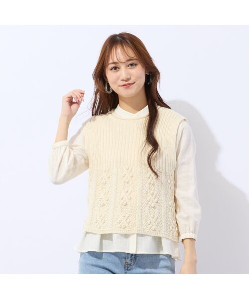 Liliane Burty ECLAT（Sサイズ） / リリアンビューティ エクラ ベスト | ローゲージニットベスト | 詳細2