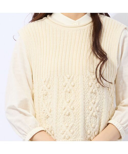 Liliane Burty ECLAT（Sサイズ） / リリアンビューティ エクラ ベスト | ローゲージニットベスト | 詳細4