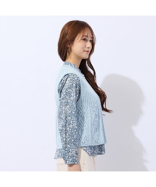 Liliane Burty ECLAT（Sサイズ） / リリアンビューティ エクラ ベスト | ローゲージニットベスト | 詳細5