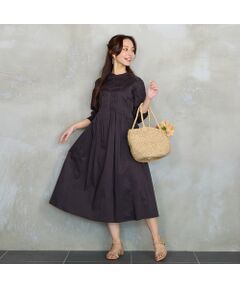 Liliane Burty ECLAT（Sサイズ） / リリアンビューティ エクラ ミニ丈・ひざ丈ワンピース | 【洗える】綿タイプライターワンピース