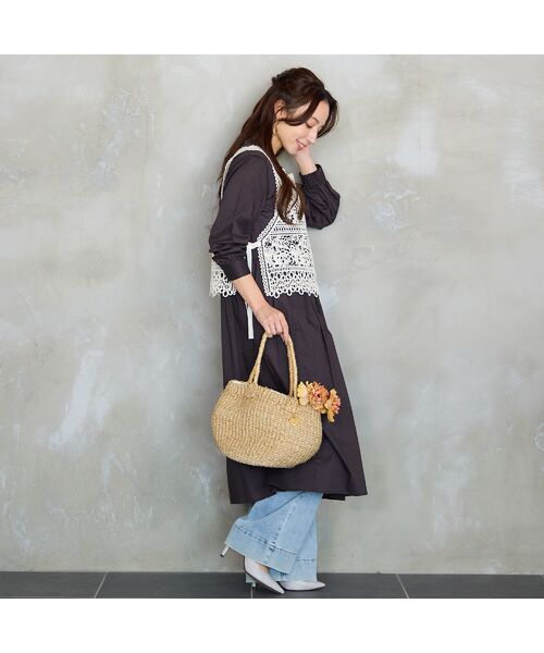 Liliane Burty ECLAT（Sサイズ） / リリアンビューティ エクラ ミニ丈・ひざ丈ワンピース | 【洗える】綿タイプライターワンピース | 詳細4