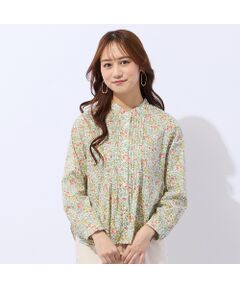 Liliane Burty ECLAT（Sサイズ） / リリアンビューティ エクラ シャツ・ブラウス | 【洗える】リバティ　小花プリントフリル衿ブラウス