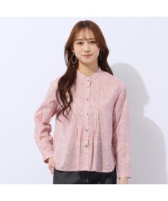 Liliane Burty ECLAT（Sサイズ） / リリアンビューティ エクラ シャツ・ブラウス | 【洗える】リバティ　小花プリントフリル衿ブラウス