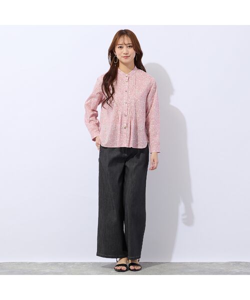 Liliane Burty ECLAT（Sサイズ） / リリアンビューティ エクラ シャツ・ブラウス | 【洗える】リバティ　小花プリントフリル衿ブラウス | 詳細6