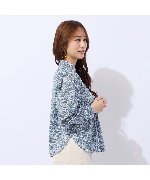 Liliane Burty ECLAT（Sサイズ） / リリアンビューティ エクラ シャツ・ブラウス | 【洗える】リバティ　小花プリントフリル衿ブラウス | 詳細9