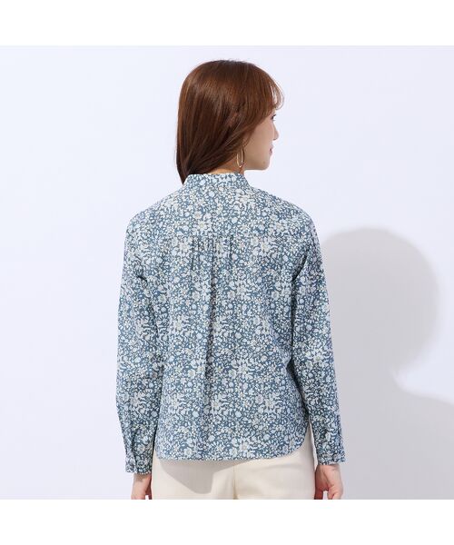 Liliane Burty ECLAT（Sサイズ） / リリアンビューティ エクラ シャツ・ブラウス | 【洗える】リバティ　小花プリントフリル衿ブラウス | 詳細10