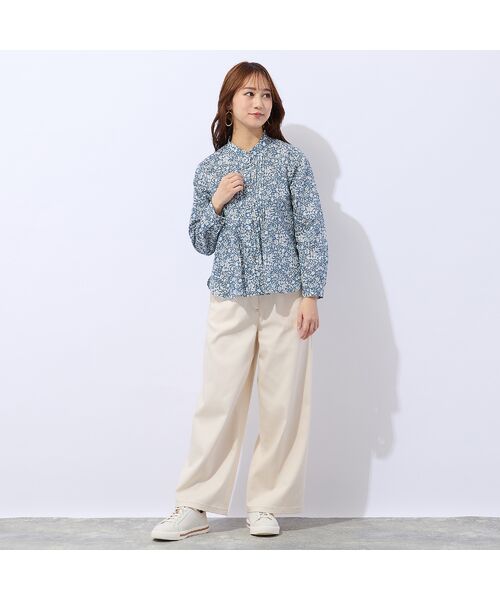 Liliane Burty ECLAT（Sサイズ） / リリアンビューティ エクラ シャツ・ブラウス | 【洗える】リバティ　小花プリントフリル衿ブラウス | 詳細11