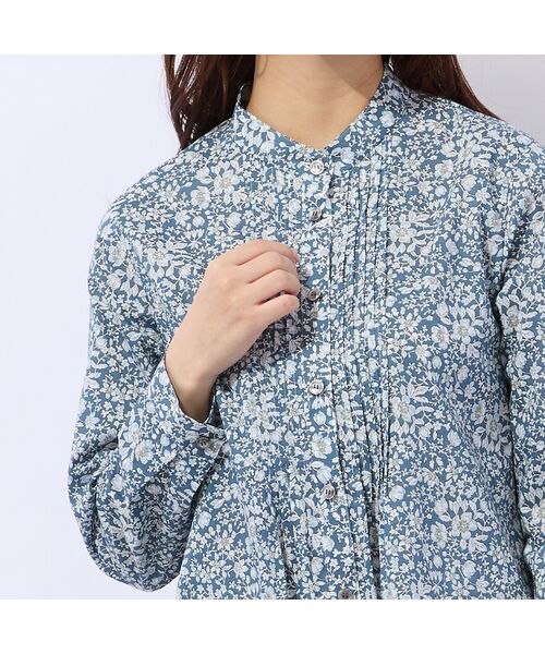 Liliane Burty ECLAT（Sサイズ） / リリアンビューティ エクラ シャツ・ブラウス | 【洗える】リバティ　小花プリントフリル衿ブラウス | 詳細13