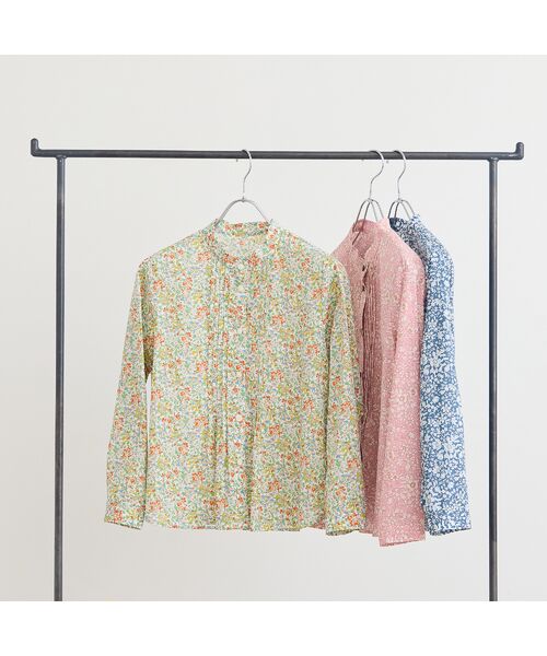 Liliane Burty ECLAT（Sサイズ） / リリアンビューティ エクラ シャツ・ブラウス | 【洗える】リバティ　小花プリントフリル衿ブラウス | 詳細15