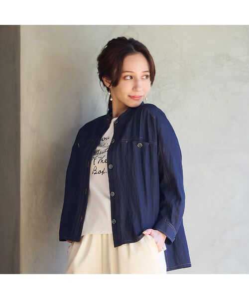 Liliane Burty ECLAT（Sサイズ） / リリアンビューティ エクラ シャツ・ブラウス | 【洗える】サラデニブラウス | 詳細6