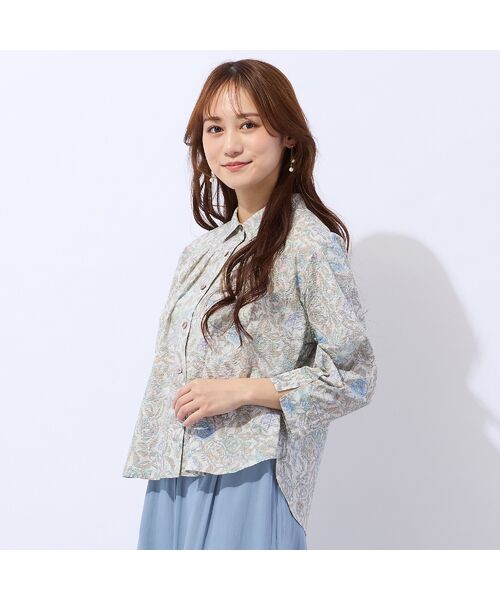 Liliane Burty ECLAT（Sサイズ） / リリアンビューティ エクラ シャツ・ブラウス | 【洗える】リバティ　ミラクルウェーブブラウス | 詳細1