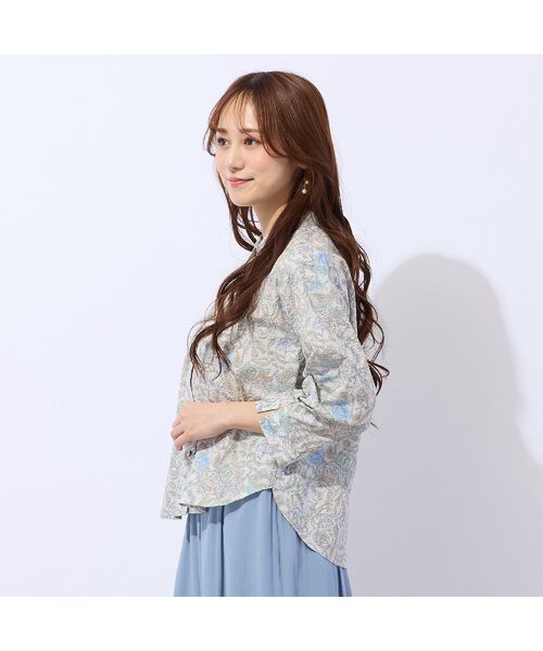 Liliane Burty ECLAT（Sサイズ） / リリアンビューティ エクラ シャツ・ブラウス | 【洗える】リバティ　ミラクルウェーブブラウス | 詳細2