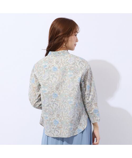 Liliane Burty ECLAT（Sサイズ） / リリアンビューティ エクラ シャツ・ブラウス | 【洗える】リバティ　ミラクルウェーブブラウス | 詳細3