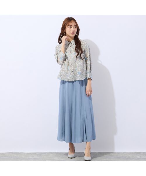 Liliane Burty ECLAT（Sサイズ） / リリアンビューティ エクラ シャツ・ブラウス | 【洗える】リバティ　ミラクルウェーブブラウス | 詳細4