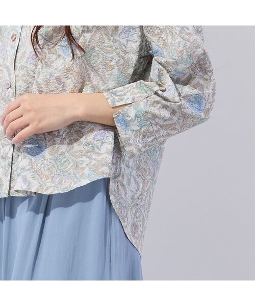 Liliane Burty ECLAT（Sサイズ） / リリアンビューティ エクラ シャツ・ブラウス | 【洗える】リバティ　ミラクルウェーブブラウス | 詳細5