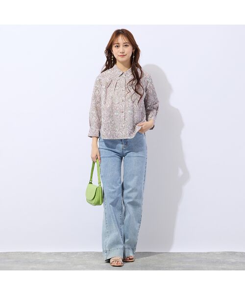 Liliane Burty ECLAT（Sサイズ） / リリアンビューティ エクラ シャツ・ブラウス | 【洗える】リバティ　ミラクルウェーブブラウス | 詳細9