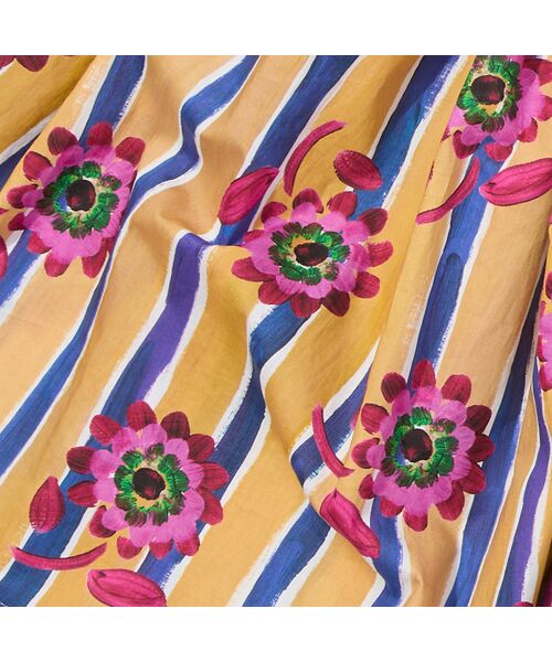 Liliane Burty ECLAT（Sサイズ） / リリアンビューティ エクラ ミニ・ひざ丈スカート | 【洗える/セットアップ対応】リバティ　ストライプフラワースカート | 詳細5