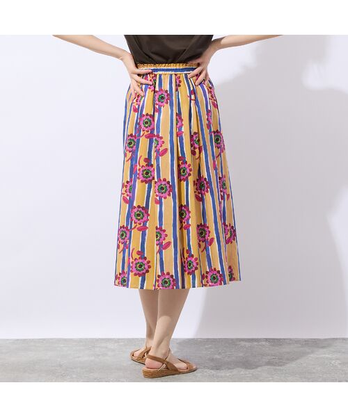 Liliane Burty ECLAT（Sサイズ） / リリアンビューティ エクラ ミニ・ひざ丈スカート | 【洗える/セットアップ対応】リバティ　ストライプフラワースカート | 詳細8