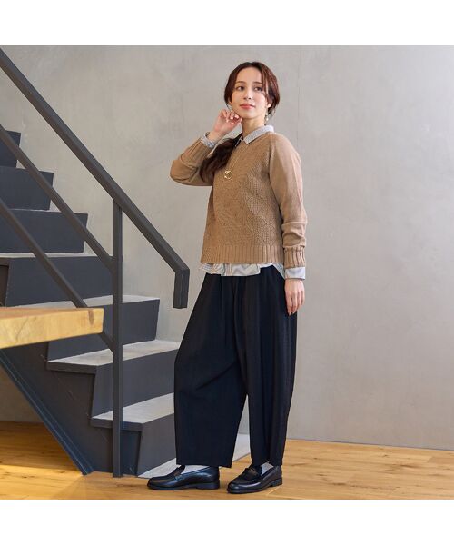 Liliane Burty ECLAT（Sサイズ） / リリアンビューティ エクラ その他パンツ | 【洗える】バルーンシルエットオールゴムパンツ | 詳細4