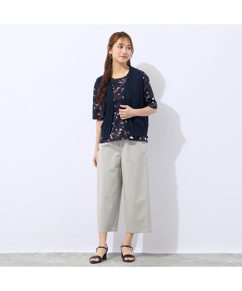 Liliane Burty ECLAT（Sサイズ） / リリアンビューティ エクラ ショート・ハーフ・半端丈パンツ | 【洗える】接触冷感クロップドパンツ | 詳細2