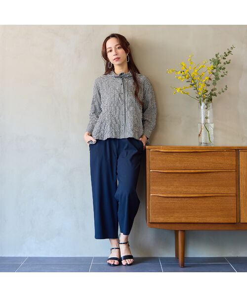 Liliane Burty ECLAT（Sサイズ） / リリアンビューティ エクラ ショート・ハーフ・半端丈パンツ | 【洗える】接触冷感クロップドパンツ | 詳細10