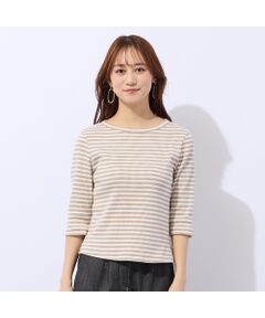 Liliane Burty ECLAT（Sサイズ） / リリアンビューティ エクラ カットソー | 【洗える】コットンリブボーダーTシャツ