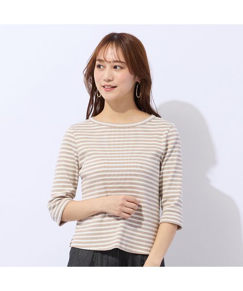 Liliane Burty ECLAT（Sサイズ） / リリアンビューティ エクラ カットソー | 【洗える】コットンリブボーダーTシャツ | 詳細1